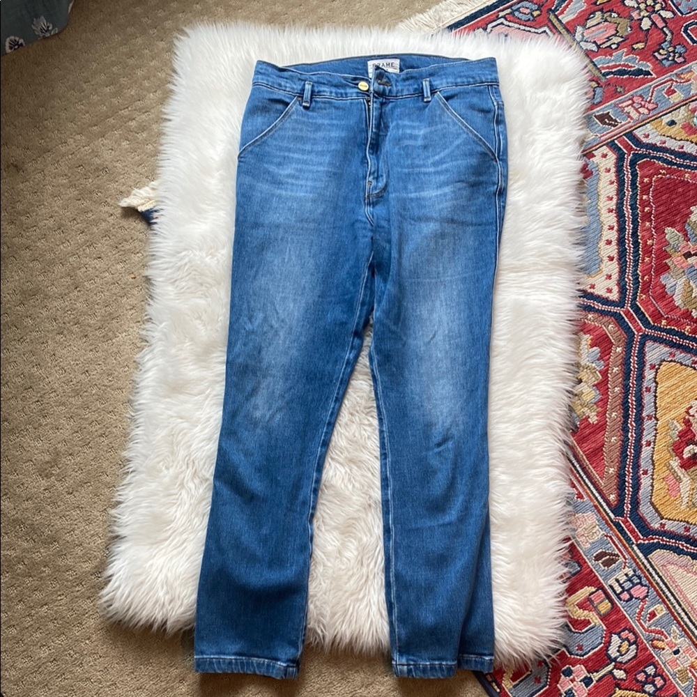 Frame Denim Blue High Rise Jeans